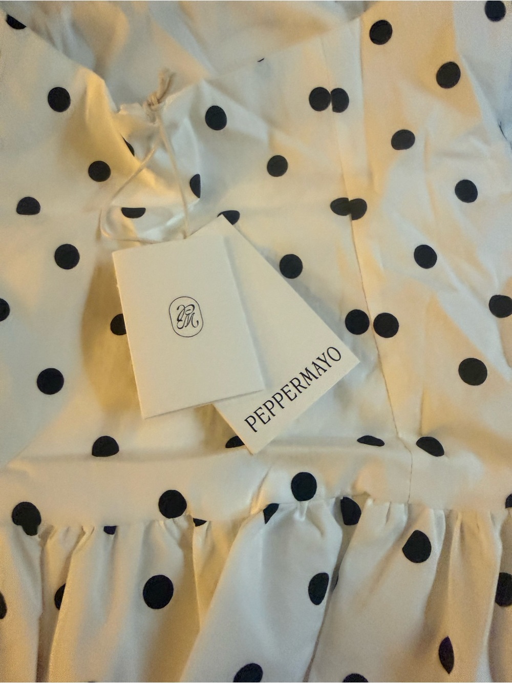Endless Romance Off Shoulder Mini Dress - White Polka Dot - Picture 8 of 9